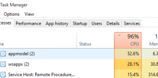 WSAPPX Causing High CPU Load