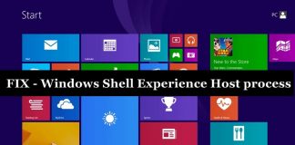 Windows Shell Experience Host process using too much Memory / CPU