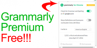 Grammarly Premium for Free on 2018